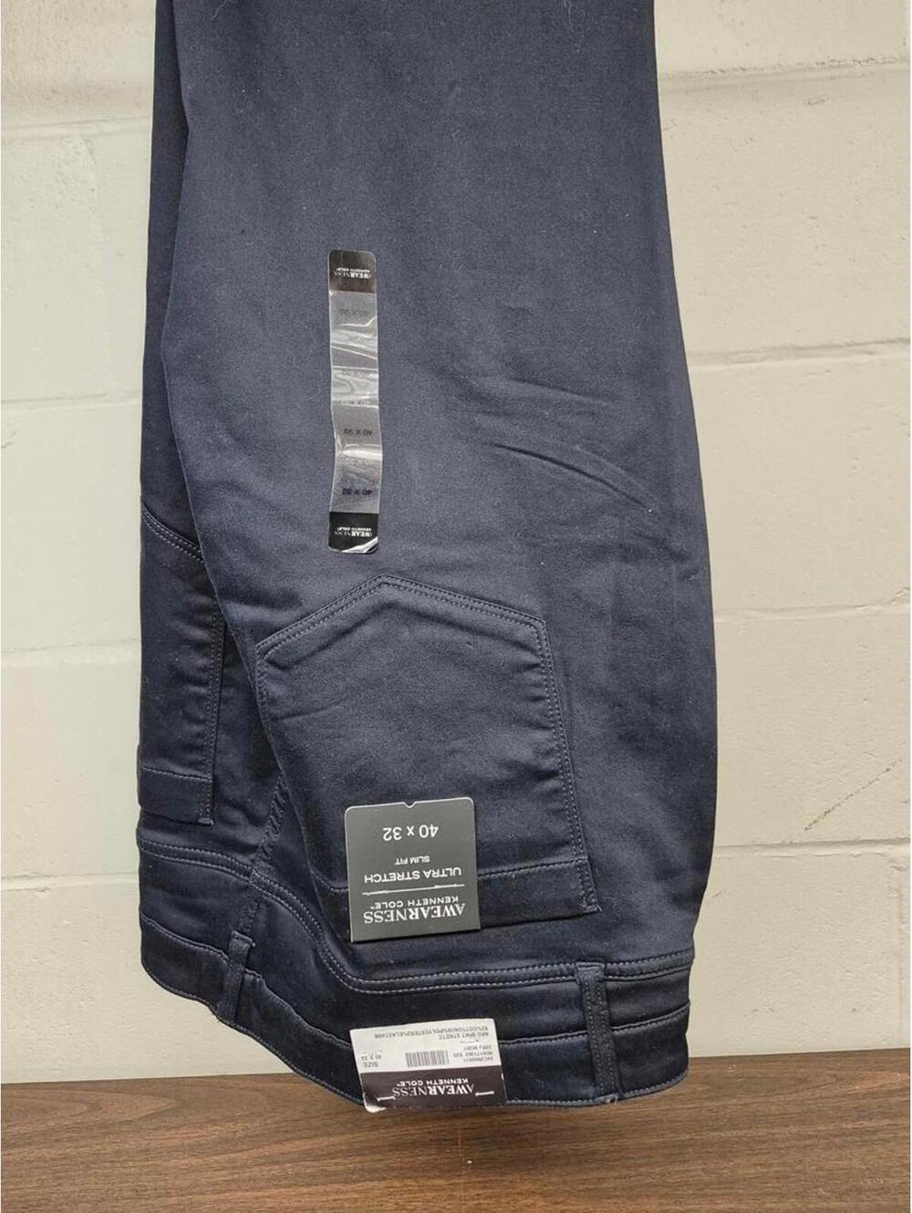 Awareness Kenneth Cole Ultra Stretch Slim Fit Pants - Navy, Size 40x32